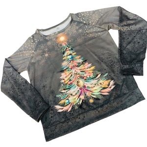 Sz L Christmas Tree Sweatshirt-New